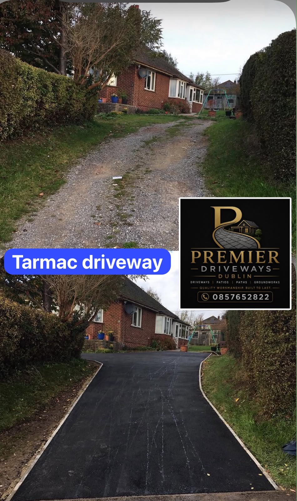 Before and after: Tarmac driveway