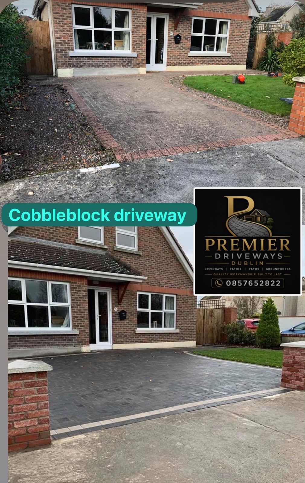 Before and after: Cobblelock driveway